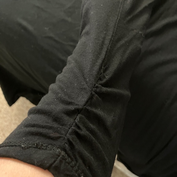 Black Faux Wrap Top - Picture 4 of 6